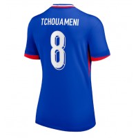 France Aurelien Tchouameni #8 Replica Home Shirt Ladies Euro 2024 Short Sleeve